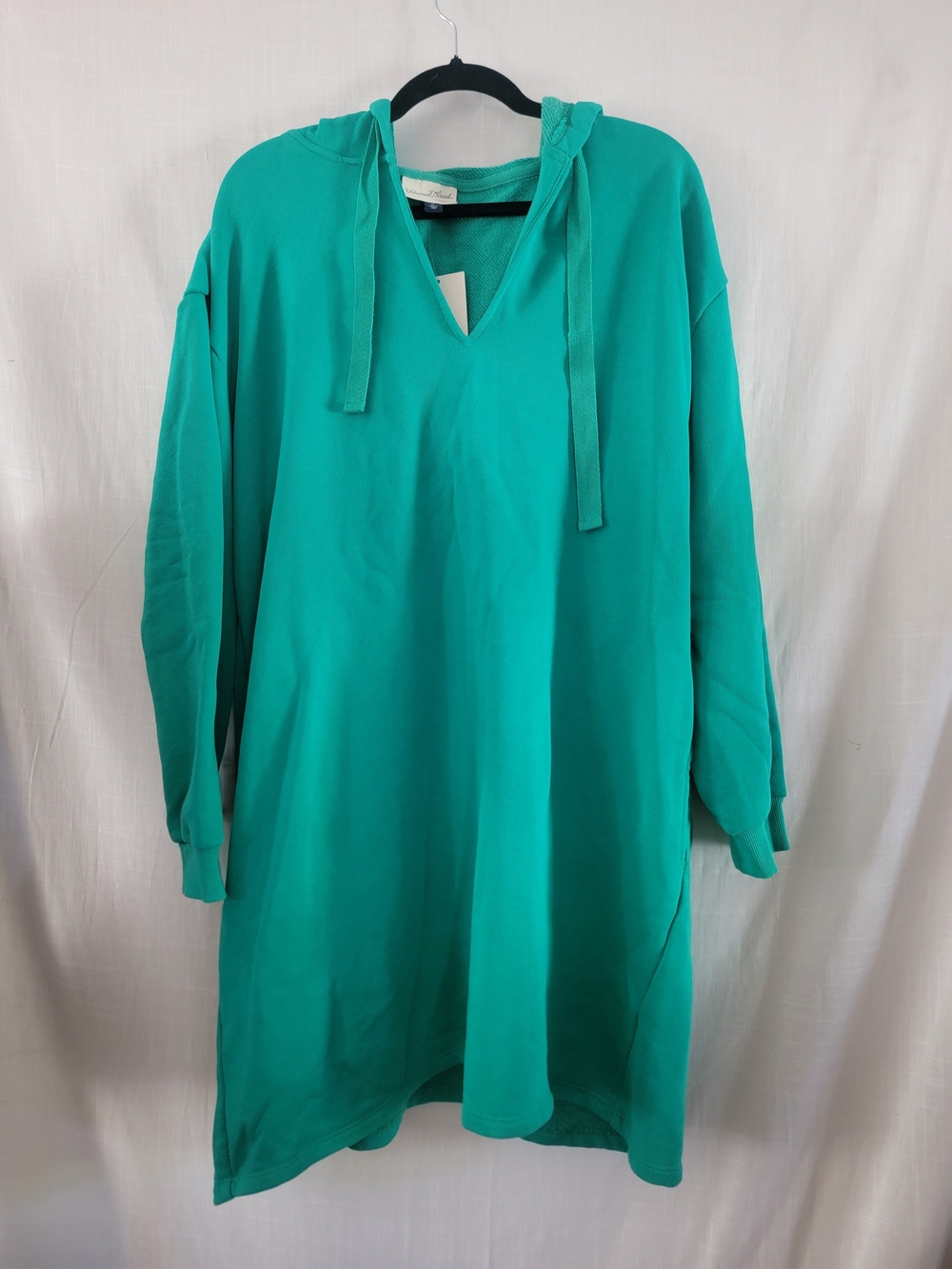 Universal Thread V-Neck Hoodie Sweatshirt Dress Green XL